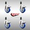 Service Caster 4 Inch 316SS Blue Poly Swivel 1-3/8 Inch Expanding Stem Caster Set Lock Brake SCC-SS316TTLEX20S414-PPUB-BLUE-138-4 - alternate 4